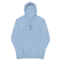Ghost Logo Embroidered Hoodie Blue