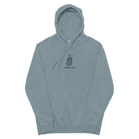 Dog Logo Embroidered Hoodie Blue