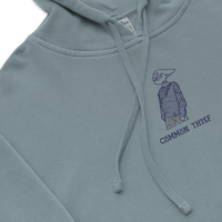 Dog Logo Embroidered Hoodie Blue